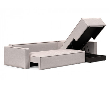 Innovation Living Newilla Sofa Bed With Lounger with Standard Arms - 300 Weda Sand