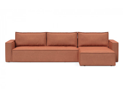 Innovation Living Newilla Sofa Bed With Lounger with Standard Arms - 301 Weda Rust