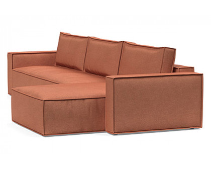 Innovation Living Newilla Sofa Bed With Lounger with Standard Arms - 301 Weda Rust