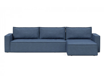 Innovation Living Newilla Sofa Bed With Lounger with Standard Arms - 302 Weda Blue