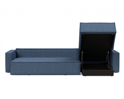 Innovation Living Newilla Sofa Bed With Lounger with Standard Arms - 302 Weda Blue