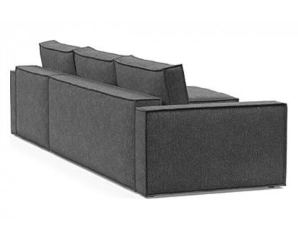 Innovation Living Newilla Sofa Bed With Lounger with Standard Arms - 350 Taura Deep Grey