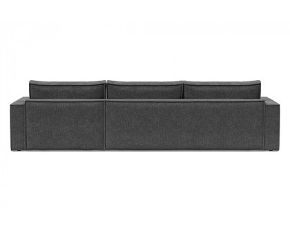 Innovation Living Newilla Sofa Bed With Lounger with Standard Arms - 350 Taura Deep Grey