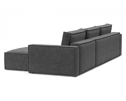 Innovation Living Newilla Sofa Bed With Lounger with Standard Arms - 350 Taura Deep Grey