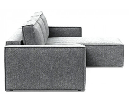 Innovation Living Newilla Sofa Bed With Lounger with Standard Arms - 351 Taura Slate Grey