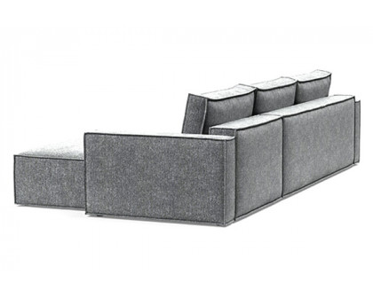 Innovation Living Newilla Sofa Bed With Lounger with Standard Arms - 351 Taura Slate Grey