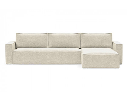 Innovation Living Newilla Sofa Bed With Lounger with Standard Arms - 357 Taura Off White