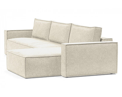 Innovation Living Newilla Sofa Bed With Lounger with Standard Arms - 357 Taura Off White