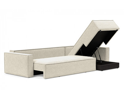 Innovation Living Newilla Sofa Bed With Lounger with Standard Arms - 357 Taura Off White