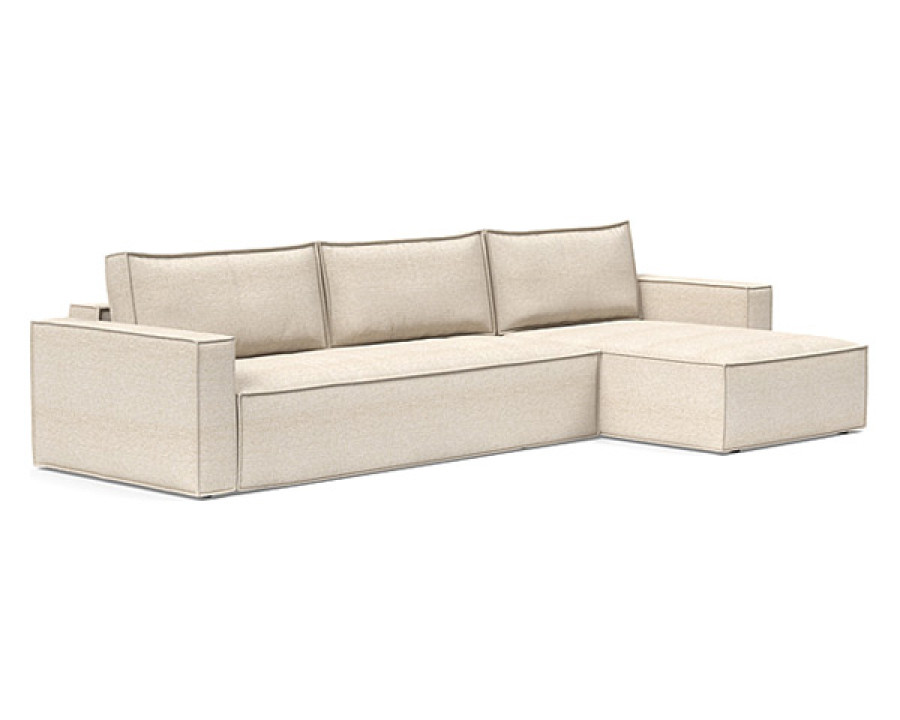 Innovation Living Newilla Sofa Bed With Lounger with Standard Arms - 365 Hailfax Shell