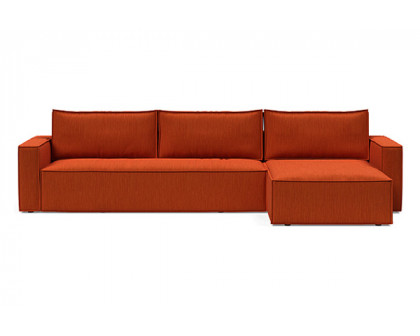 Innovation Living Newilla Sofa Bed With Lounger with Standard Arms - 506 Elegance Paprika