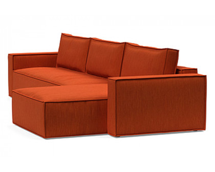 Innovation Living Newilla Sofa Bed With Lounger with Standard Arms - 506 Elegance Paprika