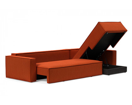 Innovation Living Newilla Sofa Bed With Lounger with Standard Arms - 506 Elegance Paprika