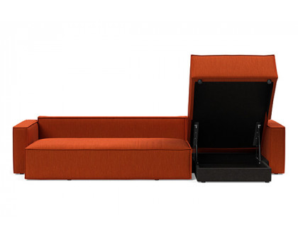 Innovation Living Newilla Sofa Bed With Lounger with Standard Arms - 506 Elegance Paprika