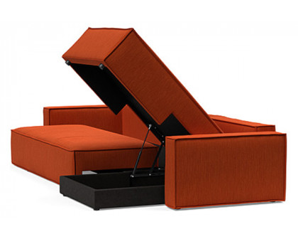 Innovation Living Newilla Sofa Bed With Lounger with Standard Arms - 506 Elegance Paprika