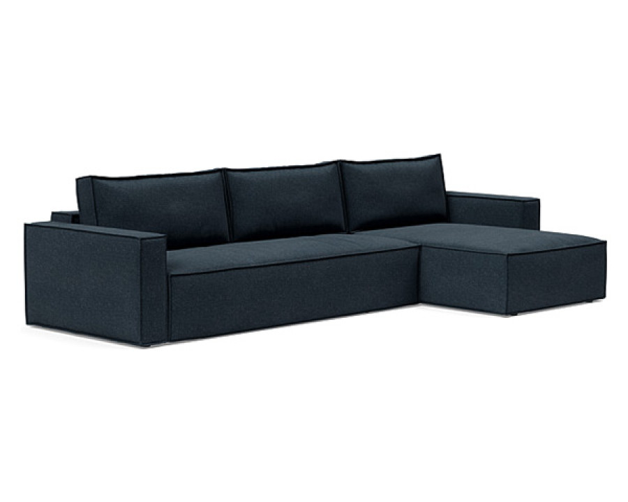 Innovation Living Newilla Sofa Bed With Lounger with Standard Arms - 515 Nist Blue