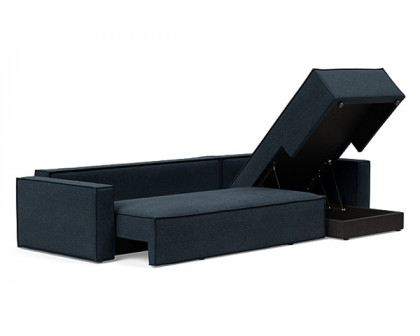 Innovation Living Newilla Sofa Bed With Lounger with Standard Arms - 515 Nist Blue