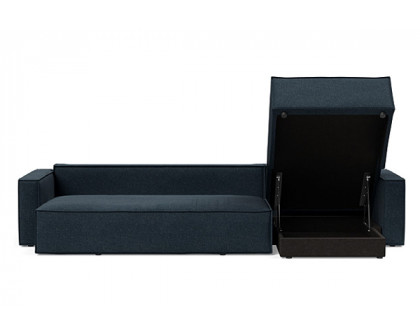 Innovation Living Newilla Sofa Bed With Lounger with Standard Arms - 515 Nist Blue