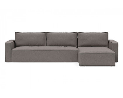 Innovation Living Newilla Sofa Bed With Lounger with Standard Arms - 521 Mixed Dance Grey