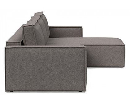 Innovation Living Newilla Sofa Bed With Lounger with Standard Arms - 521 Mixed Dance Grey