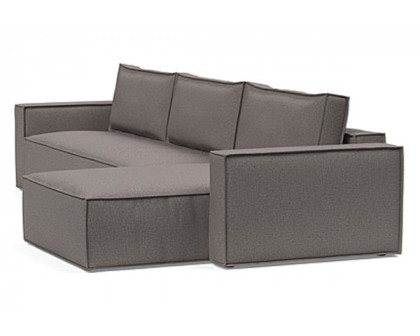 Innovation Living Newilla Sofa Bed With Lounger with Standard Arms - 521 Mixed Dance Grey