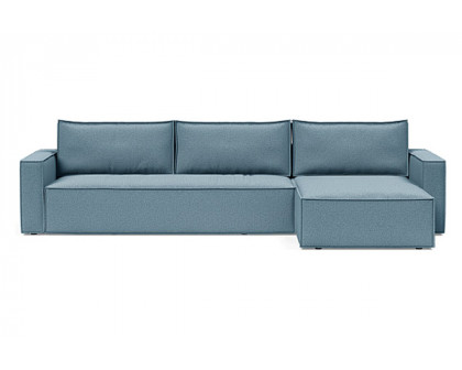 Innovation Living Newilla Sofa Bed With Lounger with Standard Arms - 525 Mixed Dance Light Blue