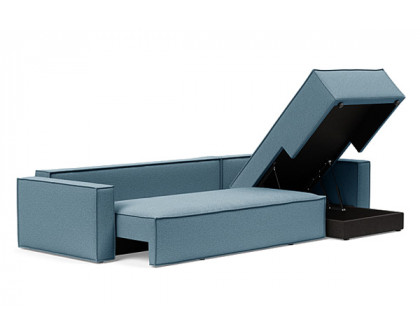 Innovation Living Newilla Sofa Bed With Lounger with Standard Arms - 525 Mixed Dance Light Blue