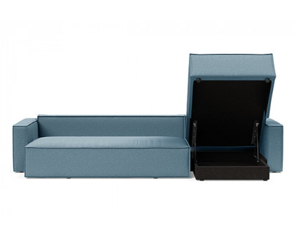 Innovation Living Newilla Sofa Bed With Lounger with Standard Arms - 525 Mixed Dance Light Blue