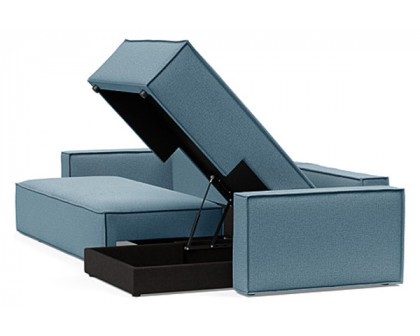 Innovation Living Newilla Sofa Bed With Lounger with Standard Arms - 525 Mixed Dance Light Blue