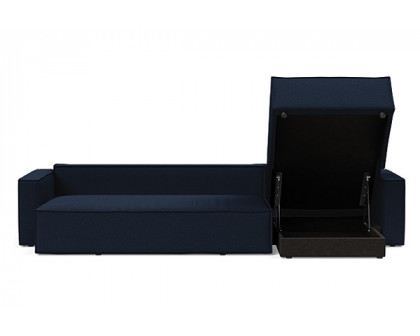 Innovation Living Newilla Sofa Bed With Lounger with Standard Arms - 528 Mixed Dance Blue