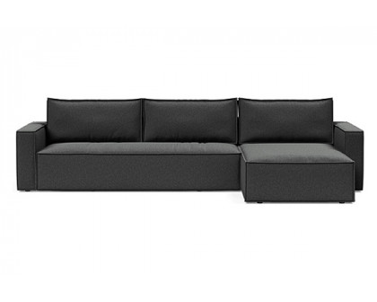 Innovation Living Newilla Sofa Bed With Lounger with Standard Arms - 529 Bouclé Charcoal