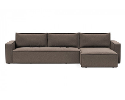 Innovation Living Newilla Sofa Bed With Lounger with Standard Arms - 530 Bouclé Taupe