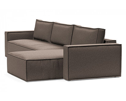 Innovation Living Newilla Sofa Bed With Lounger with Standard Arms - 530 Bouclé Taupe