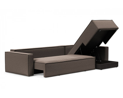 Innovation Living Newilla Sofa Bed With Lounger with Standard Arms - 530 Bouclé Taupe