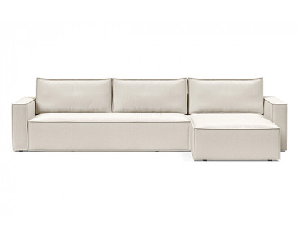 Innovation Living Newilla Sofa Bed With Lounger with Standard Arms - 531 Bouclé Off White