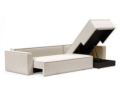 Innovation Living Newilla Sofa Bed With Lounger with Standard Arms - 531 Bouclé Off White