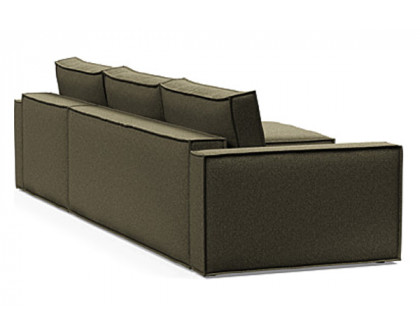 Innovation Living Newilla Sofa Bed With Lounger with Standard Arms - 535 Bouclé Forest Green