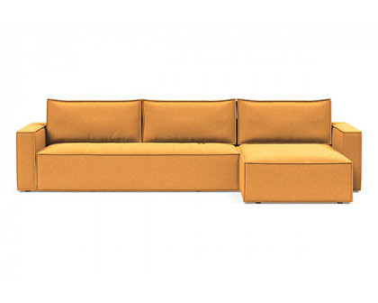 Innovation Living Newilla Sofa Bed With Lounger with Standard Arms - 536 Bouclé Ochre