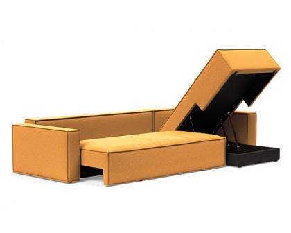 Innovation Living Newilla Sofa Bed With Lounger with Standard Arms - 536 Bouclé Ochre