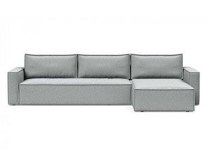 Innovation Living Newilla Sofa Bed With Lounger with Standard Arms - 538 Melange Light Grey