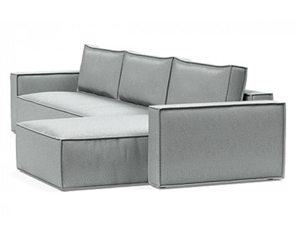 Innovation Living Newilla Sofa Bed With Lounger with Standard Arms - 538 Melange Light Grey