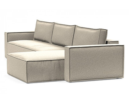 Innovation Living Newilla Sofa Bed With Lounger with Standard Arms - 539 Bouclé Beige