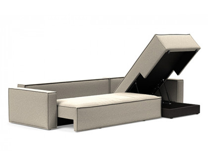 Innovation Living Newilla Sofa Bed With Lounger with Standard Arms - 539 Bouclé Beige