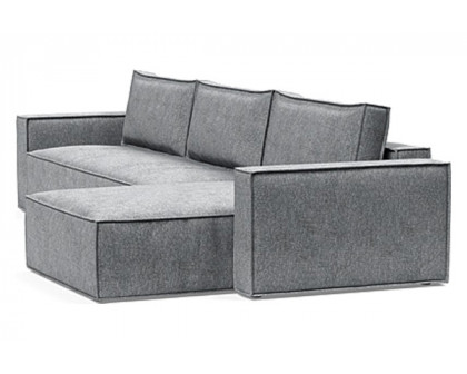 Innovation Living Newilla Sofa Bed With Lounger with Standard Arms - 565 Twist Granite