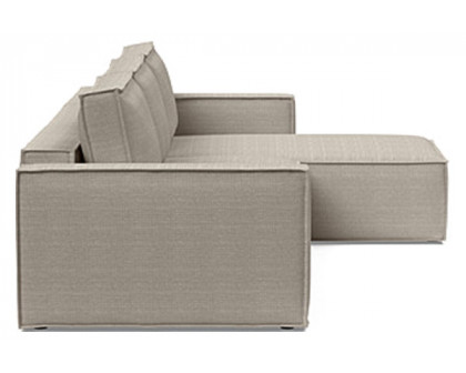 Innovation Living Newilla Sofa Bed With Lounger with Standard Arms - 579 Kenya Gravel