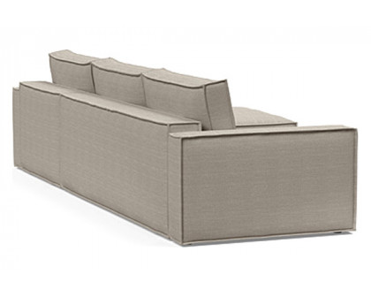 Innovation Living Newilla Sofa Bed With Lounger with Standard Arms - 579 Kenya Gravel