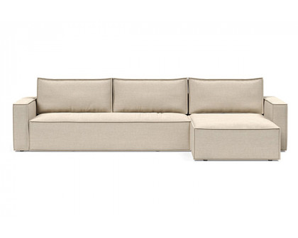 Innovation Living Newilla Sofa Bed With Lounger with Standard Arms - 586 Phobos Latte