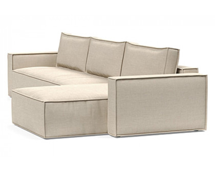 Innovation Living Newilla Sofa Bed With Lounger with Standard Arms - 586 Phobos Latte