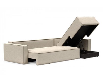 Innovation Living Newilla Sofa Bed With Lounger with Standard Arms - 586 Phobos Latte