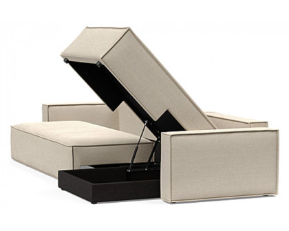 Innovation Living Newilla Sofa Bed With Lounger with Standard Arms - 586 Phobos Latte